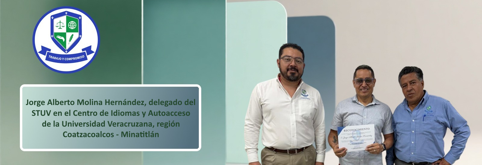Banner - Jorge Alberto Molina Hernández, Delegado Centro de Idiomas y Autoacceso Coatzacoalcos - Minatitlán