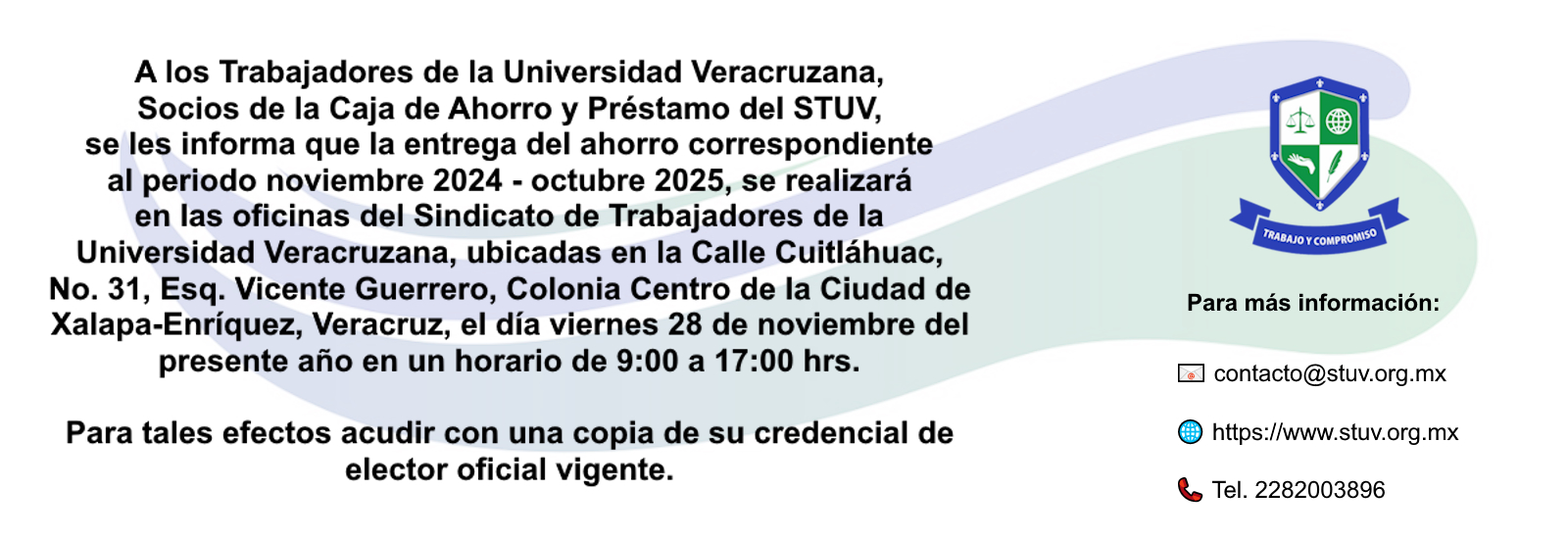 Banner - Entrega ahorro STUV 2025